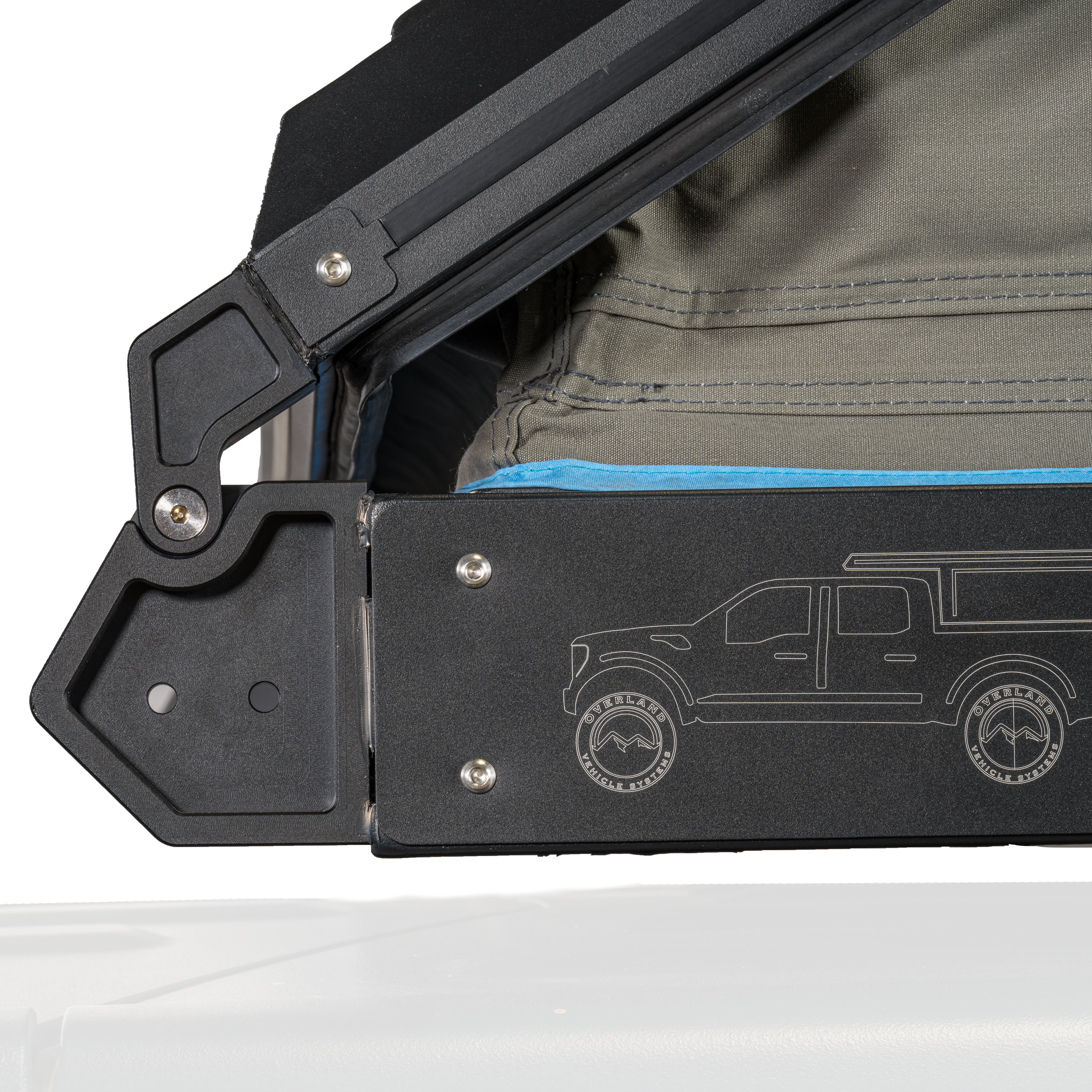 OVS MagPak - Camper Shell/Roof Top Tent Combo with Lights, Rear Molle Panel, Side Tie Downs, Front & Rear Windows