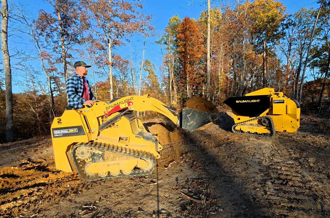 Baumalight TRL630D 2-speed Mini Track Loader powered by Kubota