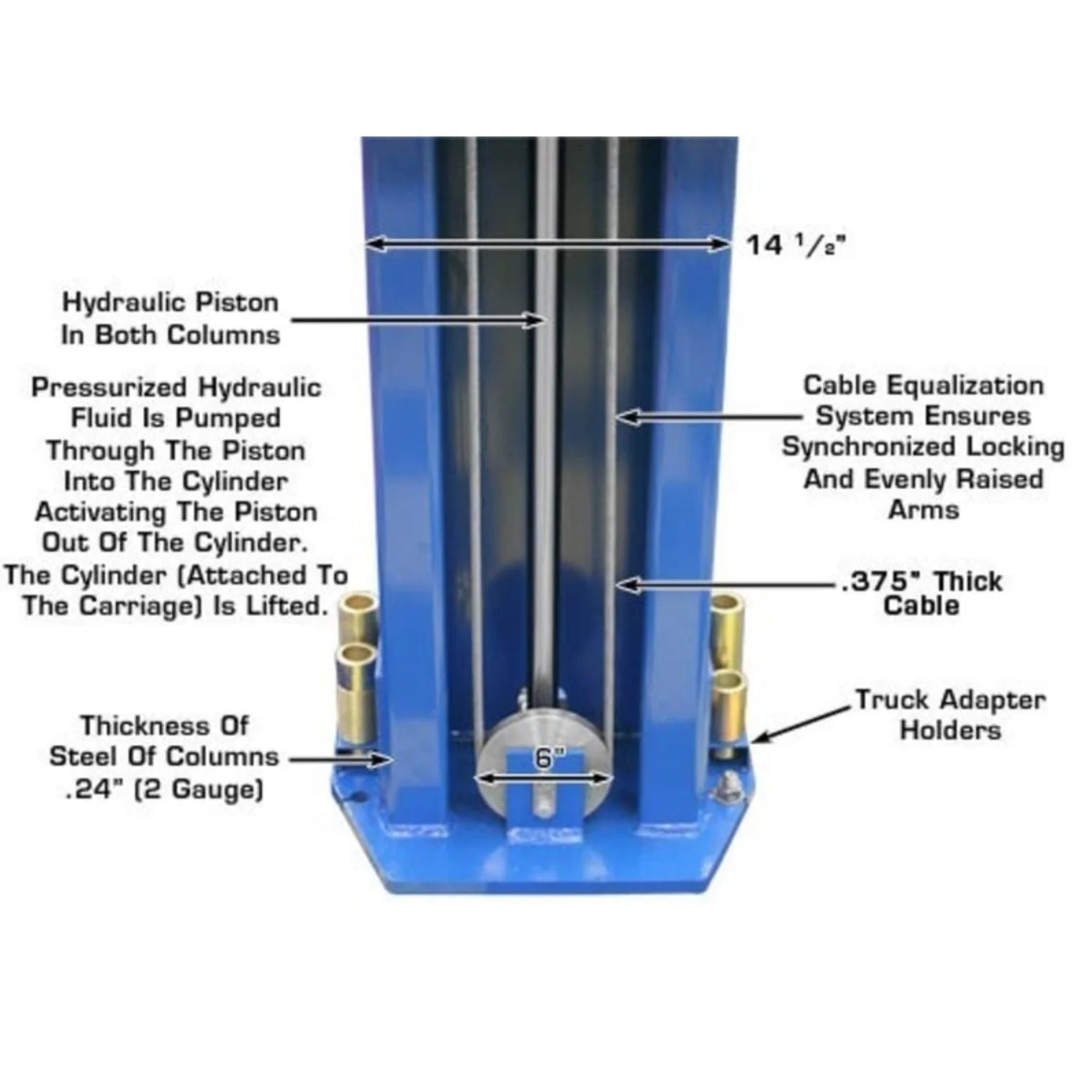 Atlas 12,000 lb. Heavy Duty 2-Post Lift w/ 3-Stage Arms