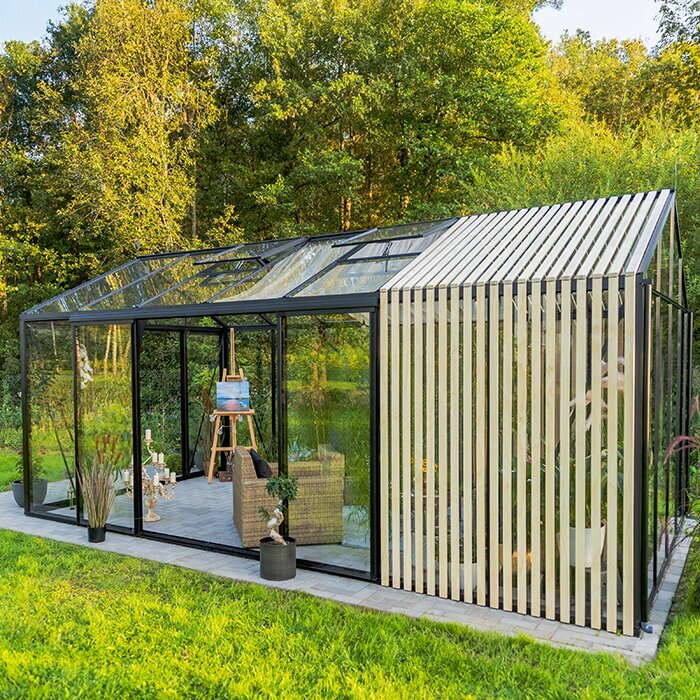 Bloom Cabin Aluminum Greenhouse with Accoya Wood