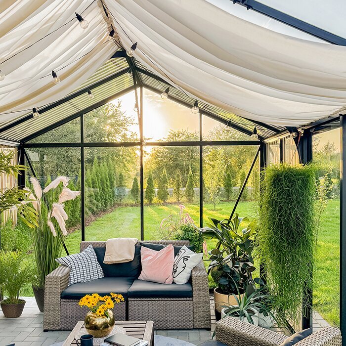 Bloom Cabin Aluminum Greenhouse with Accoya Wood