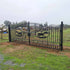 14 ft driveway gate with OX pattern#design_ox