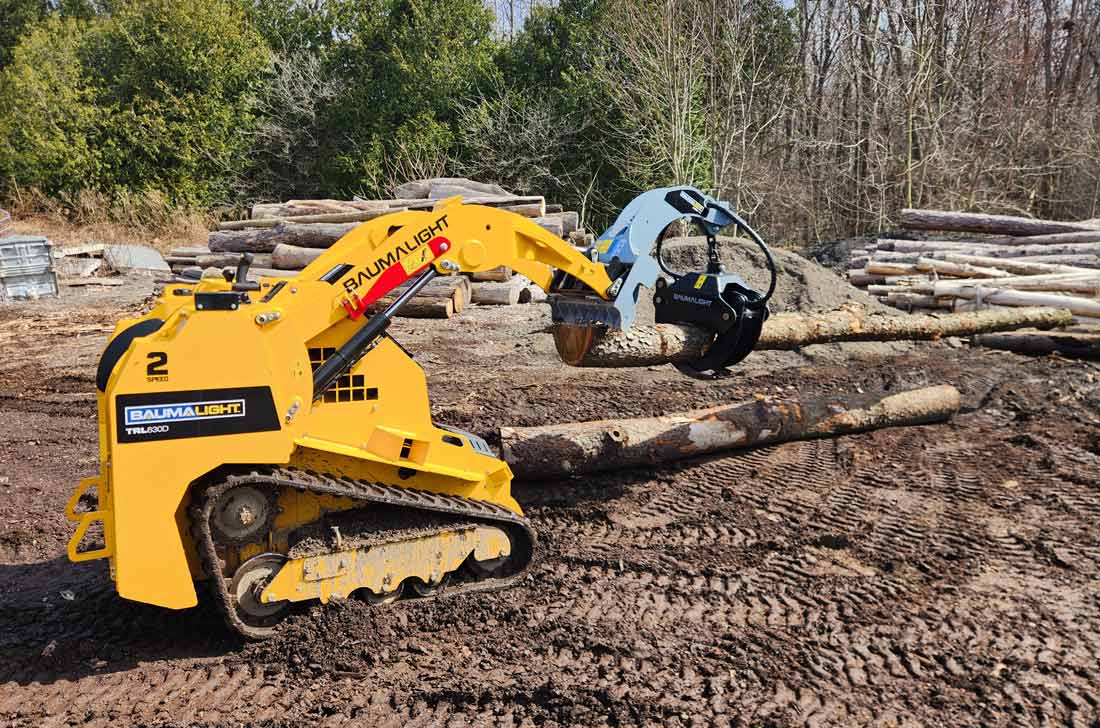 Baumalight TRL630D 2-speed Mini Track Loader powered by Kubota