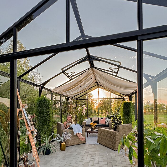 Bloom Cabin Aluminum Greenhouse with Accoya Wood