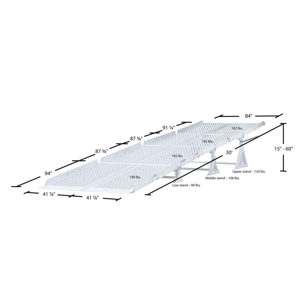 HD Ramps 84" W Aluminum Portable Modular Yard Ramp System