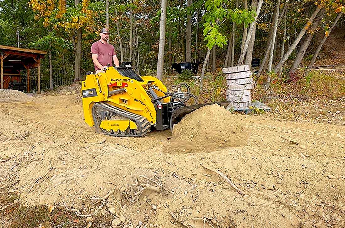 Baumalight TRL630D 2-speed Mini Track Loader powered by Kubota