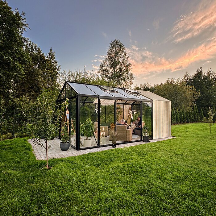 Bloom Cabin Aluminum Greenhouse with Accoya Wood