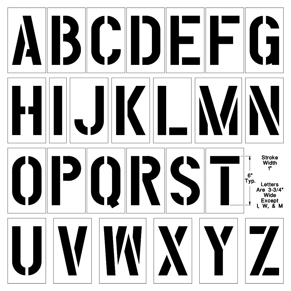 6in Alphabet Stencil Kit (05/24)