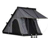 OVS HD Mamba 3 Person Clam Shell Aluminum Hard Shell Roof Top Tent, Grey Body & Green Trim