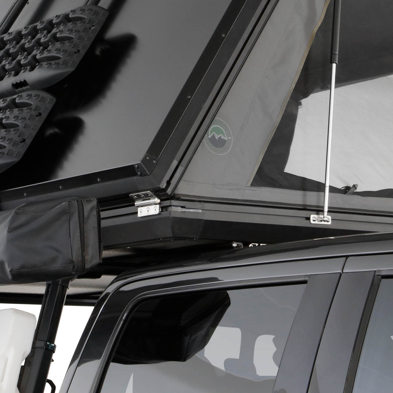 OVS HD Sidewinder 3 Person Side Load Aluminum Hard Shell Roof Top Tent, Grey Body & Green Trim