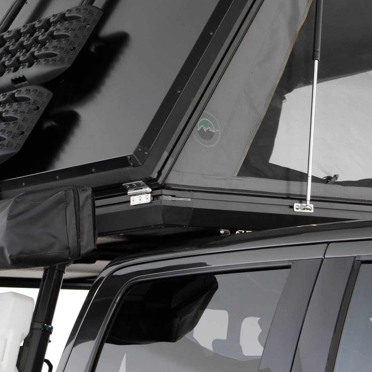 OVS HD Sidewinder 3 Person Side Load Aluminum Hard Shell Roof Top Tent, Grey Body & Green Trim