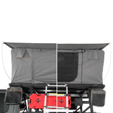 OVS HD Sidewinder 3 Person Side Load Aluminum Hard Shell Roof Top Tent, Grey Body & Green Trim
