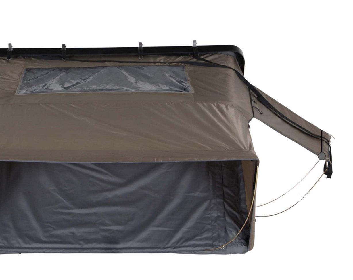 OVS HD Bushveld 2 Person Cantilever Hard Shell Roof Top Tent Grey Body & Tan Rainfly