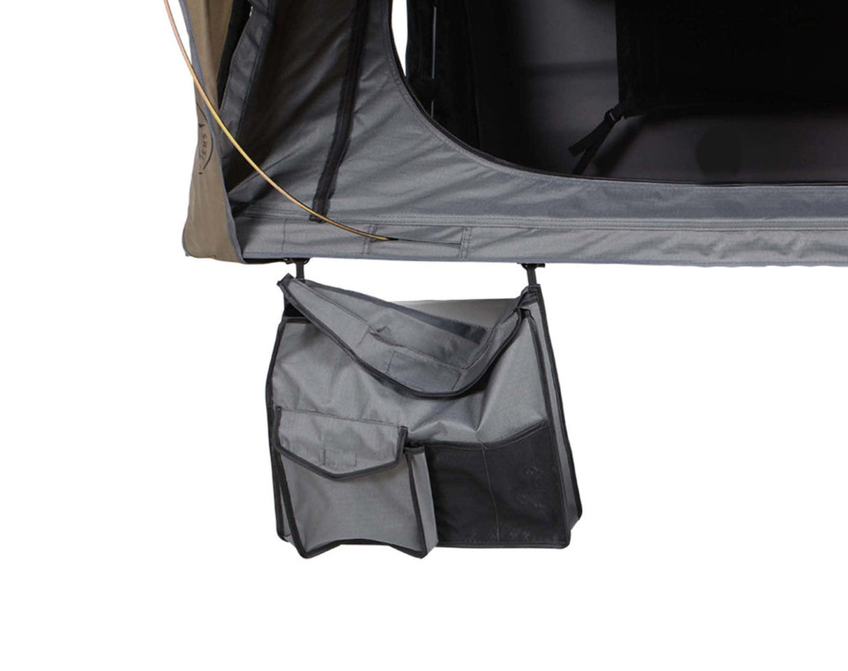 OVS HD Bushveld 2 Person Cantilever Hard Shell Roof Top Tent Grey Body & Tan Rainfly