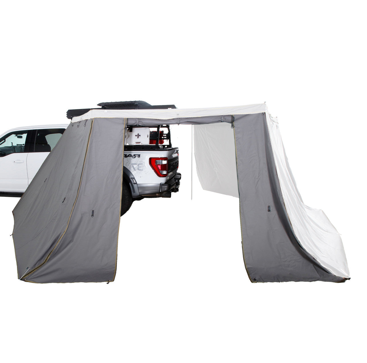 OVS HD Nomadic 270 LT - Awning, Wall 1 & 2, Driver Side, Grey Body, Green Trim W/Black Travel Bag