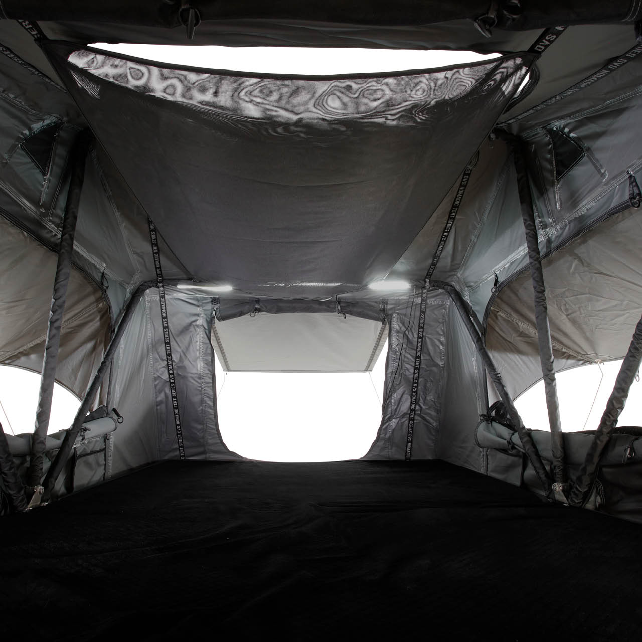 OVS HD Nomadic 2 Person Extended Soft Shell Roof Top Tent, Grey Body & Green Rainfly