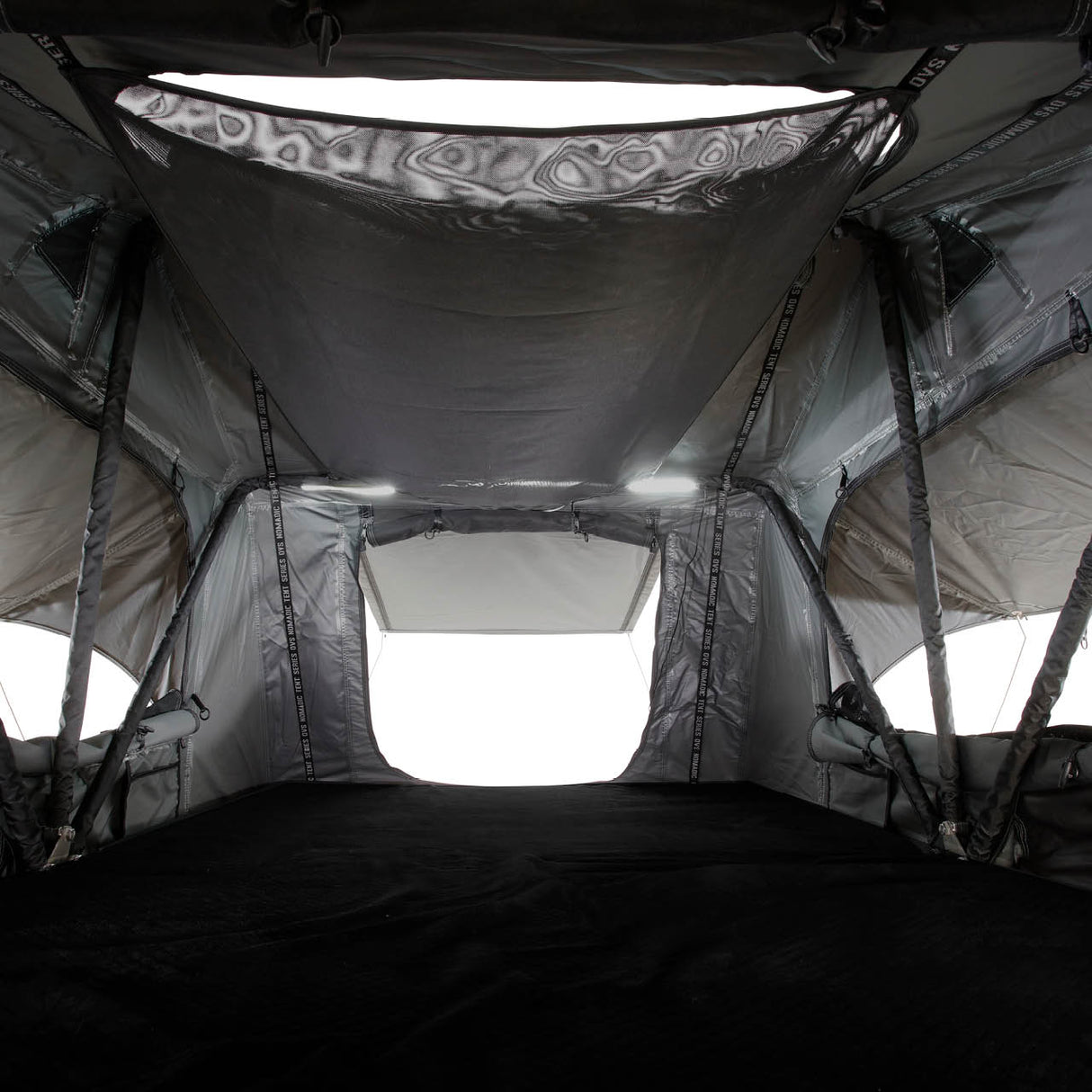 OVS HD Nomadic 2 Person Extended Soft Shell Roof Top Tent, Grey Body & Green Rainfly