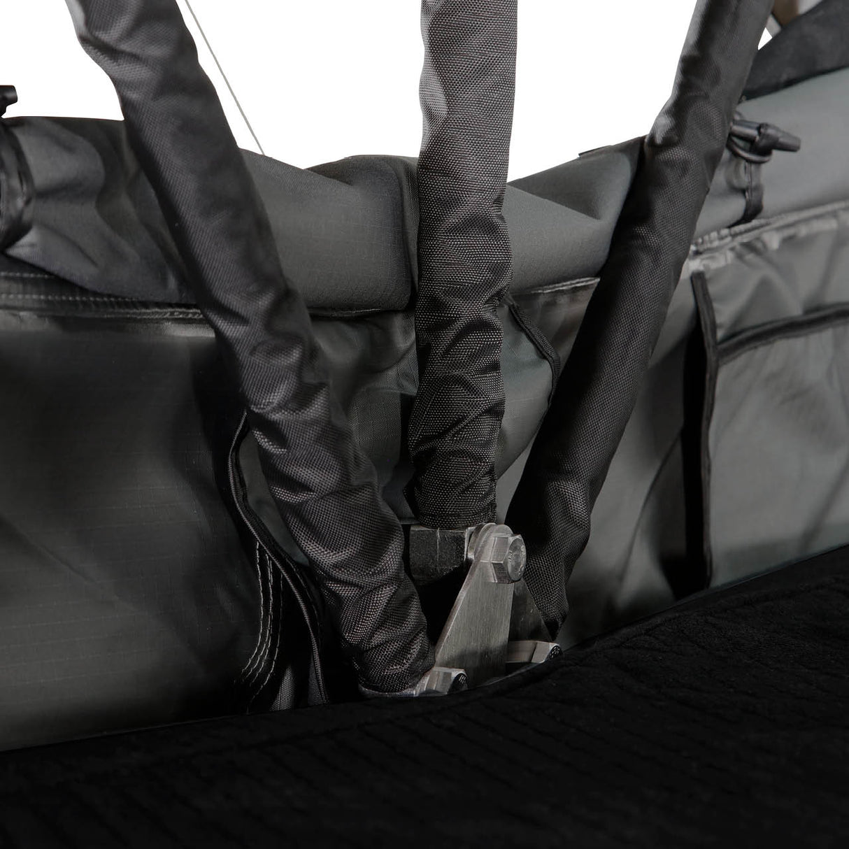 OVS HD Nomadic 2 Person Extended Soft Shell Roof Top Tent, Grey Body & Green Rainfly