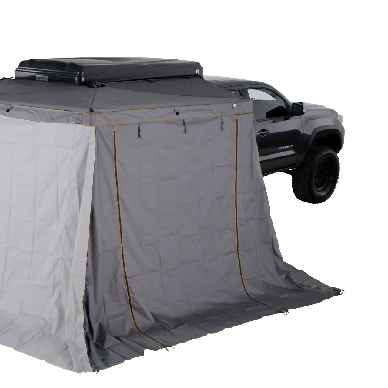 OVS HD Nomadic 270 LTE - Awning Wall Kit 1 & 2, Passenger Side, Grey Body, Green Trim & Black Travel Cover