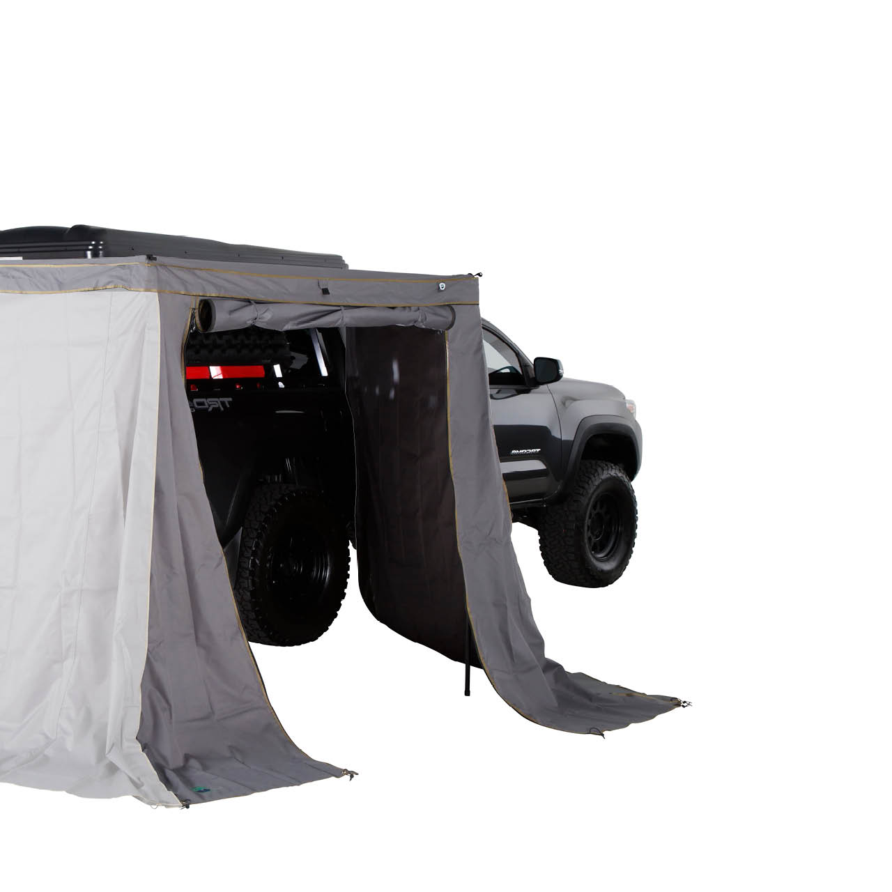 OVS HD Nomadic 270 LTE - Awning Wall Kit 1 & 2, Passenger Side, Grey Body, Green Trim & Black Travel Cover