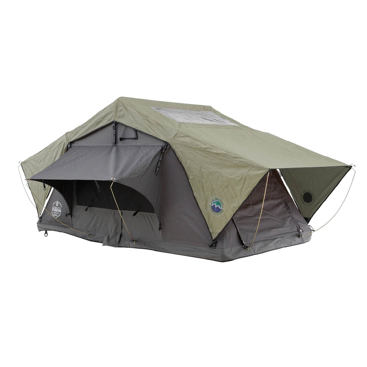 OVS HD Nomadic 2 Person Standard Soft Shell Roof Top Tent, Grey Body & Green Rainfly