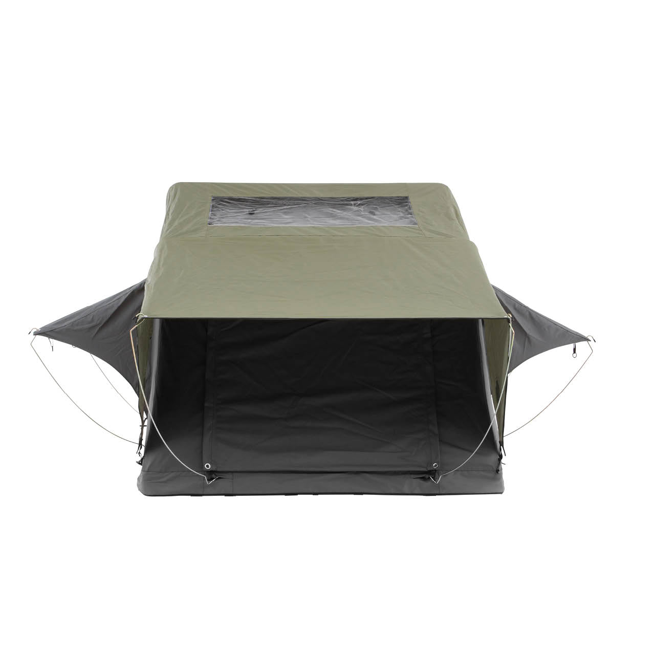 OVS HD Nomadic 2 Person Standard Soft Shell Roof Top Tent, Grey Body & Green Rainfly