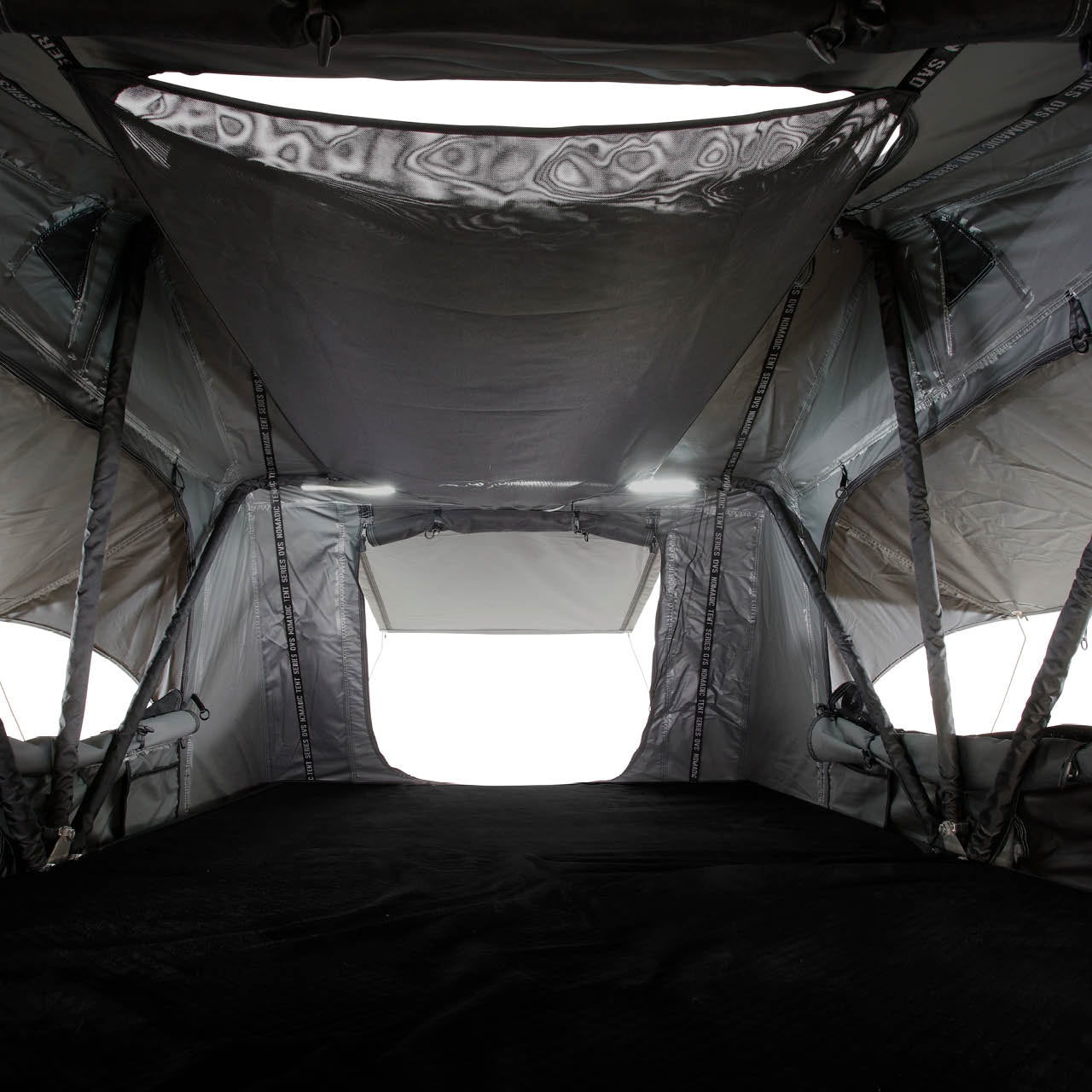 OVS HD Nomadic 2 Person Standard Soft Shell Roof Top Tent, Grey Body & Green Rainfly