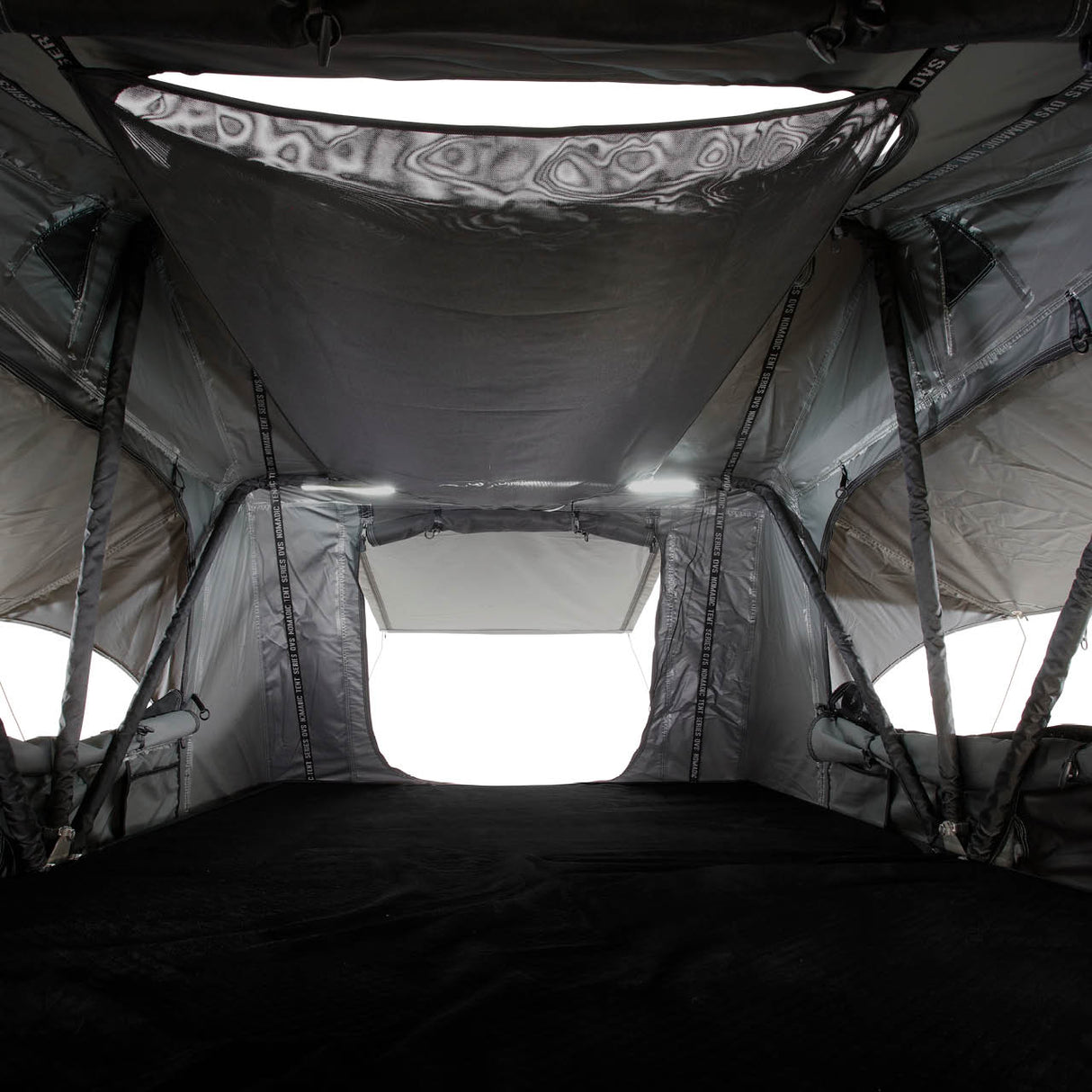 OVS HD Nomadic 2 Person Standard Soft Shell Roof Top Tent, Grey Body & Green Rainfly