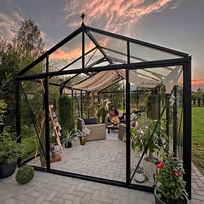 Bloom Cabin Aluminum Greenhouse with Accoya Wood