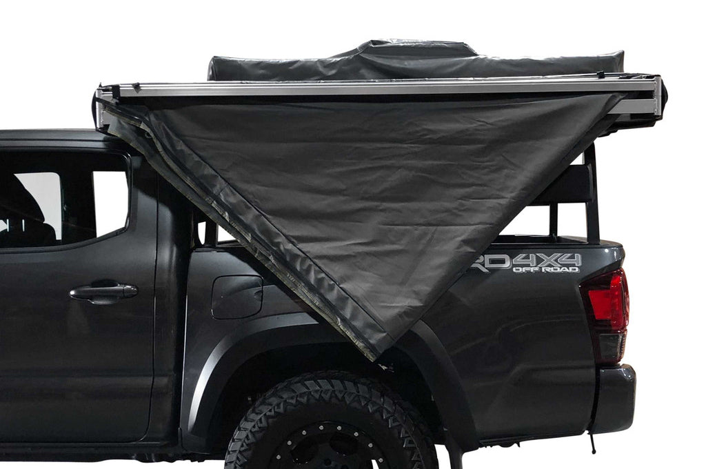 OVS HD Nomadic 270 - Awning, Wall 1, 2 & 3, Driver Side, Grey Body, Green Trim & Black Travel Cover