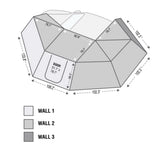 OVS HD Nomadic 270 - Awning, Wall 1, 2 & 3, Driver Side, Grey Body, Green Trim & Black Travel Cover