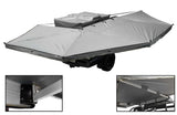 OVS HD Nomadic 270 - Awning, Wall 1, 2 & 3, Passenger Side, Grey Body, Green Trim & Black Travel Cover