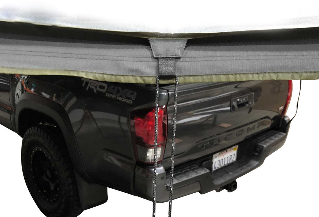 OVS HD Nomadic 270 - Awning, Wall 1, 2 & 3, Passenger Side, Grey Body, Green Trim & Black Travel Cover