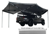 OVS HD Nomadic 270 - Awning, Wall 1, 2 & 3, Passenger Side, Grey Body, Green Trim & Black Travel Cover