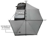 OVS HD Nomadic 270 - Awning, Wall 1, 2 & 3, Passenger Side, Grey Body, Green Trim & Black Travel Cover