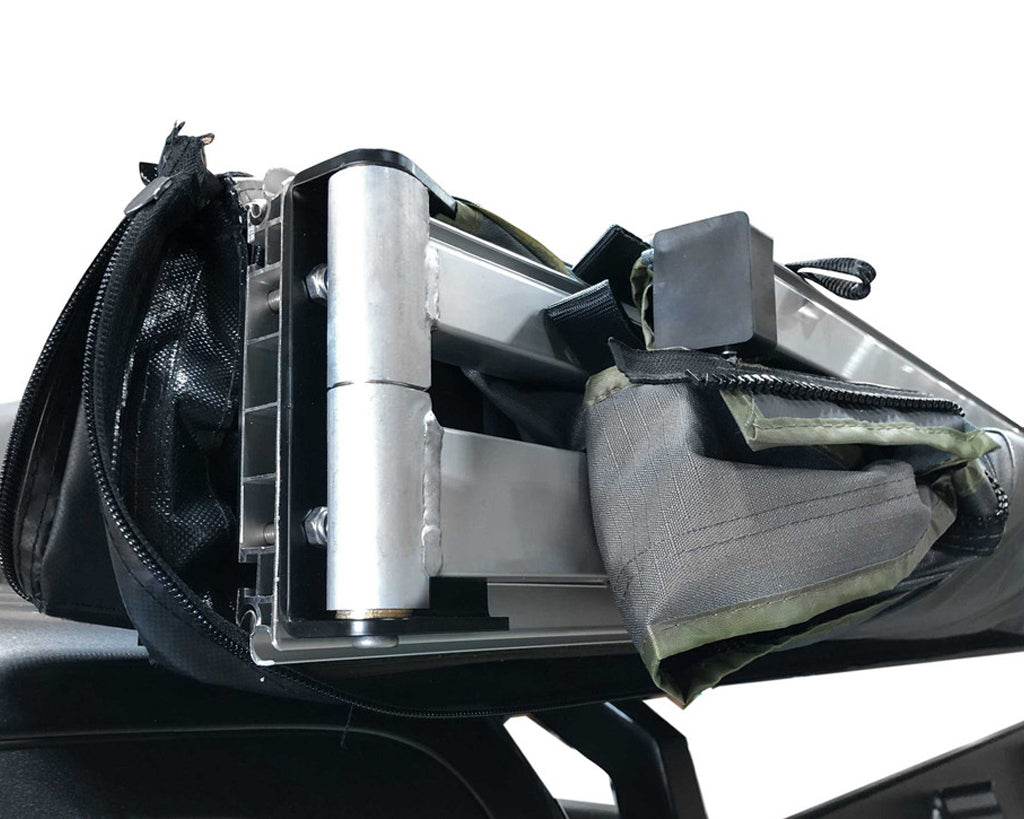 OVS HD Nomadic 270 - Awning, Wall 1, 2 & 3, Passenger Side, Grey Body, Green Trim & Black Travel Cover