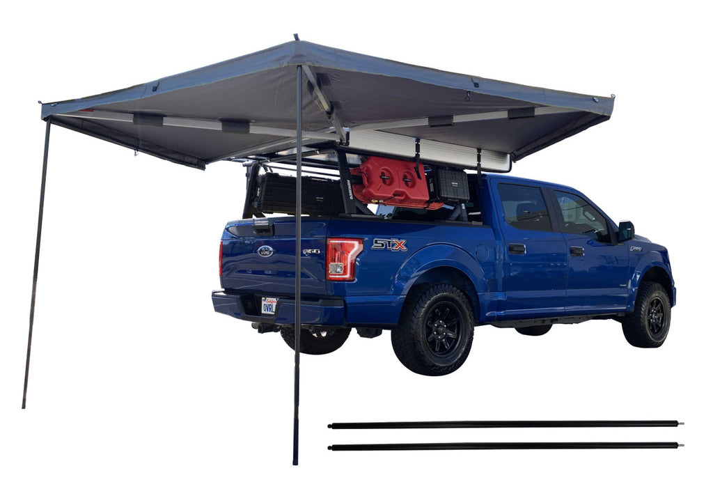 OVS HD Nomadic 270 LT - Awning, Passenger Side, Grey Body, Green Trim W/Black Travel Bag