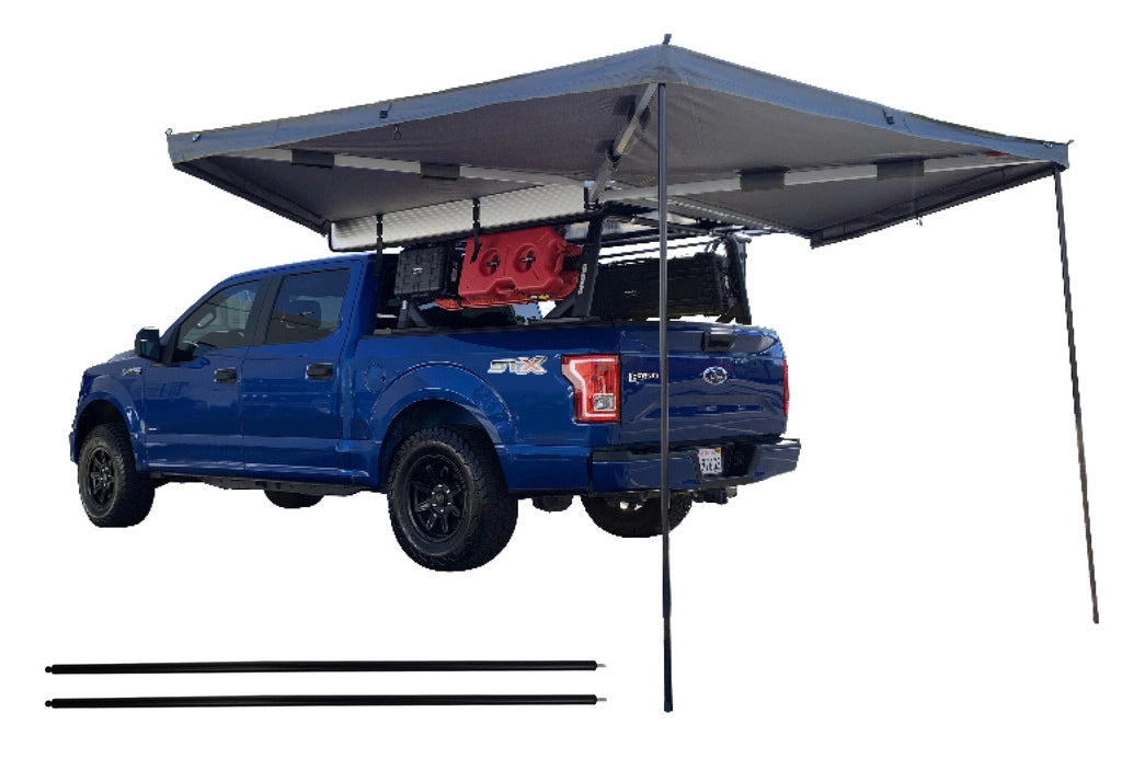 OVS HD Nomadic 270 LT - Awning, Wall 1 & 2, Driver Side, Grey Body, Green Trim W/Black Travel Bag