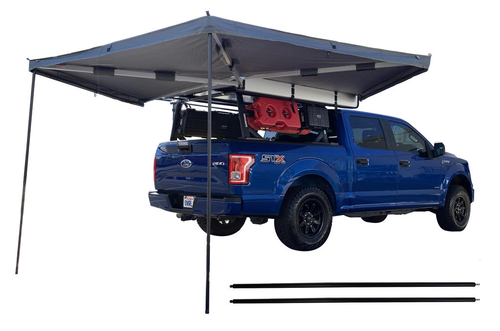 OVS HD Nomadic 270 LT - Awning, Wall 1 & 2, Passenger Side, Grey Body, Green Trim W/Black Travel Bag
