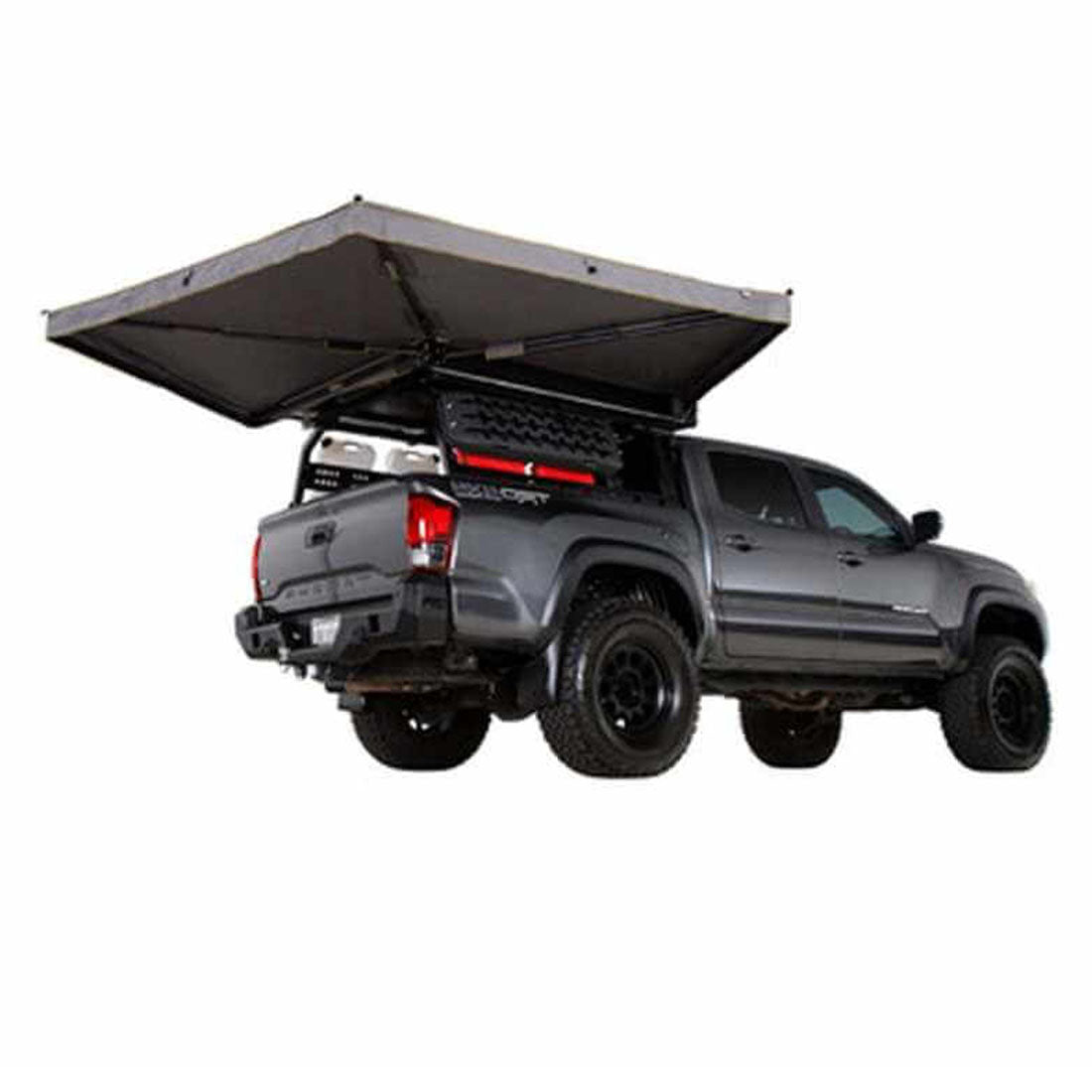 OVS HD Nomadic 270 LTE - Awning, Passenger Side, Grey Body, Green Trim W/Black Travel Cover