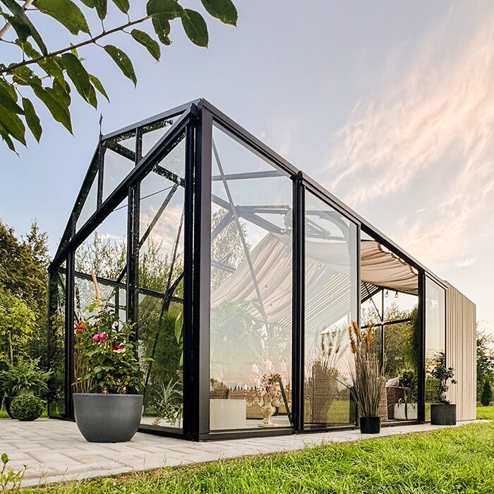 Bloom Cabin Aluminum Greenhouse with Accoya Wood