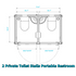 2 Private Toilet Stalls Portable Restroom floorplan