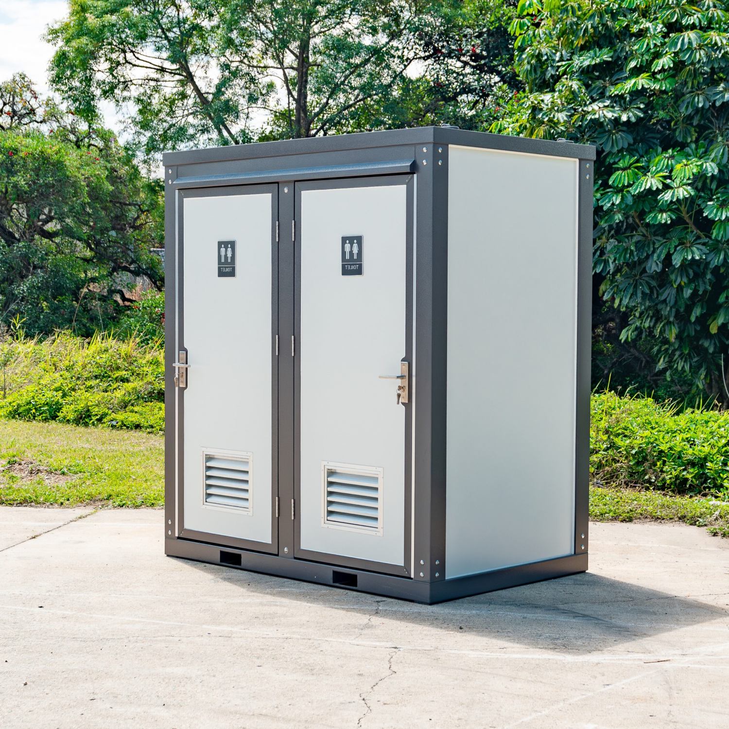 Bastone 2 Private  Toilet Stalls Portable Restroom