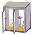 Bastone 2 Private  Toilet Stalls Portable Restroom