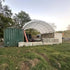 20' wide container shelter used outdoors