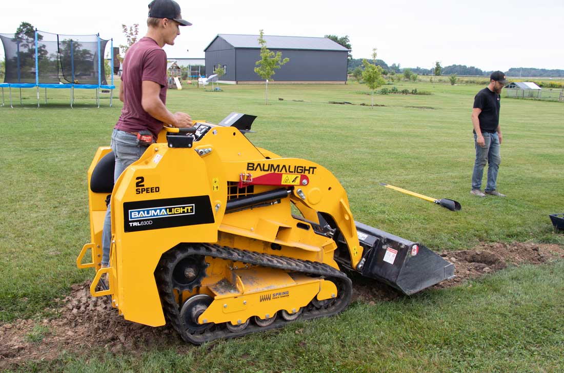 Baumalight TRL630D 2-speed Mini Track Loader powered by Kubota