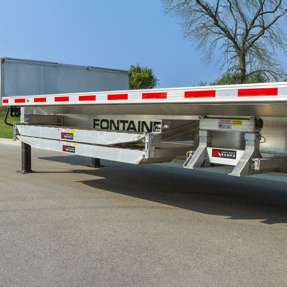 HD Ramps 8' L x 18" W 2 Bunk Load Leveler / 4 Ramp Master Kit for 18" H Step Deck Trailers - 23,500 lb. Cap