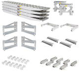 HD Ramps 8' L x 20" W 4 Bunk Load Leveler / 4 Ramp Master Kit for 20" H Step Deck Trailers - 23,500 lb. Cap