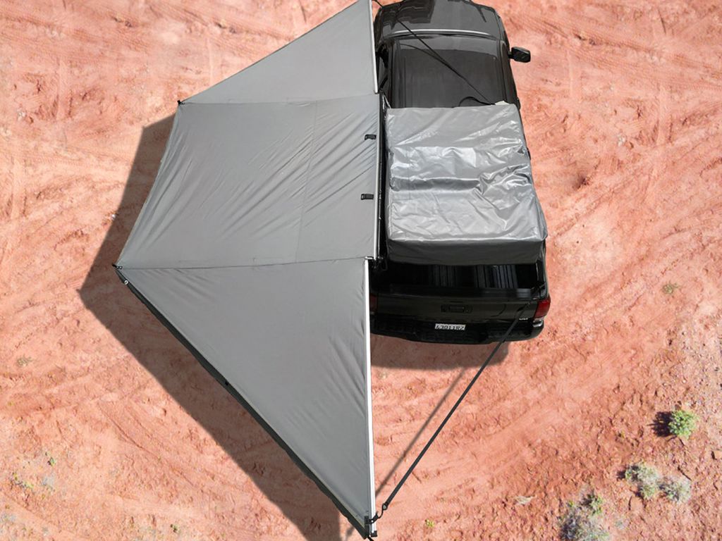 OVS HD Nomadic 180 - Awning, Grey Body, Green Trim & Black Travel Cover - No Brackets, No Hardware, No Accessories