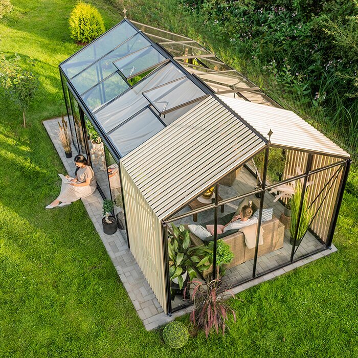 Bloom Cabin Aluminum Greenhouse with Accoya Wood